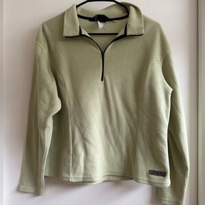 vintage black diamond pistachio green fleece quarter zip